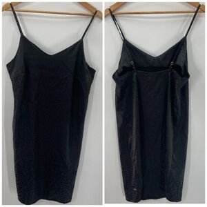 LASCANA Black on Black Leopard Print Sexy Lingerie Nighty Size 6